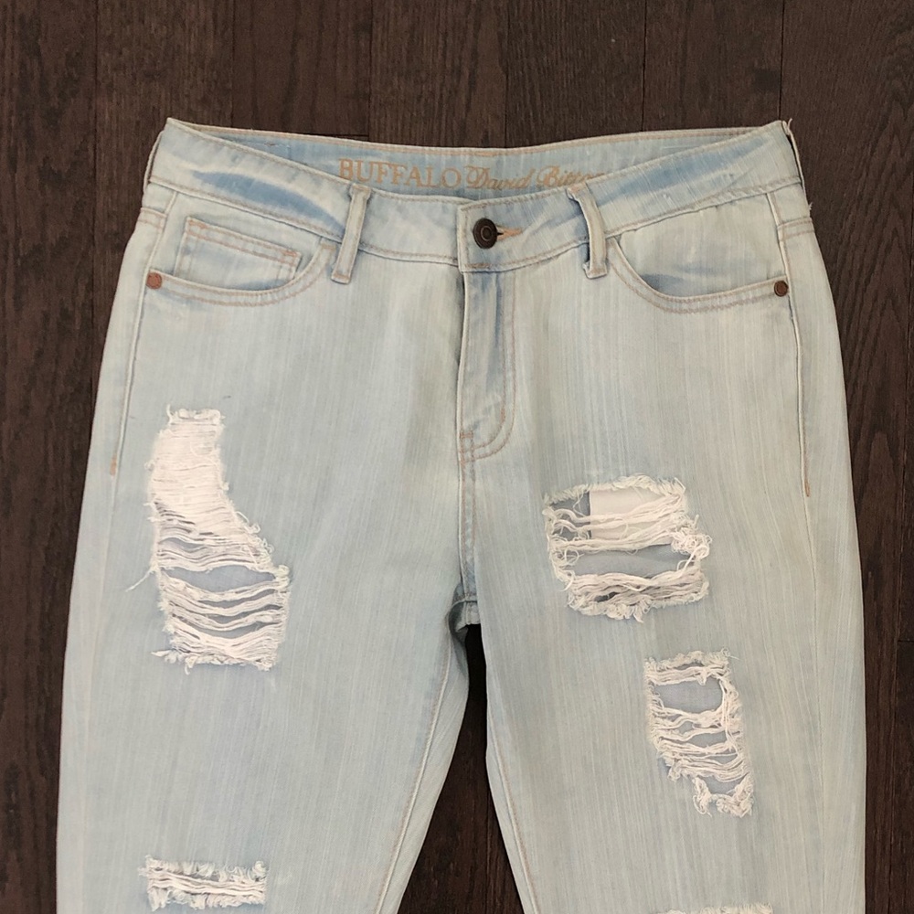 Buffalo Light Blue Ripped Skinny Jeans